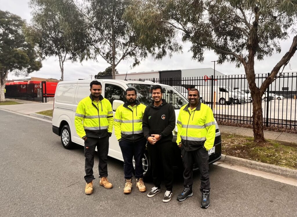A member of our team with satisfied customers