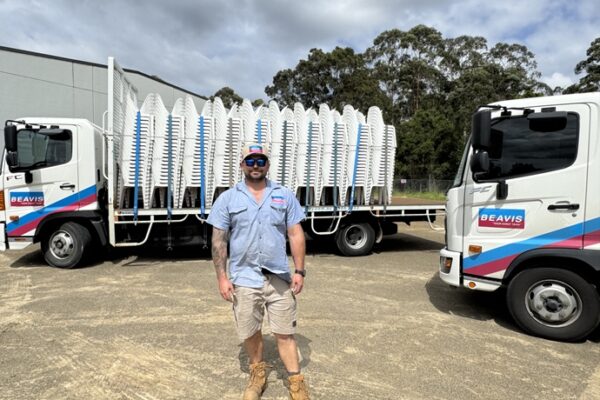 Beavis Party Hire space with Hino 300 Series