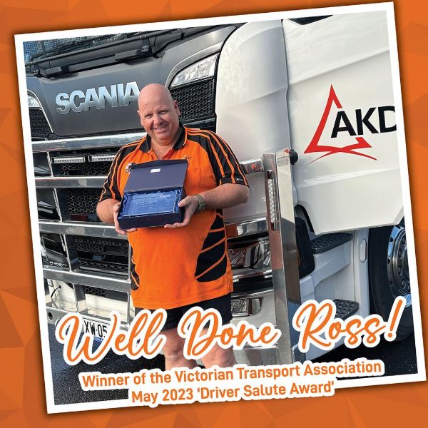 Ross Maw, AKD Colac's truck driver, Honored with the Driver Salute Award 