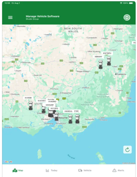 Manage Vehicle Operator App for Real Time Navigation