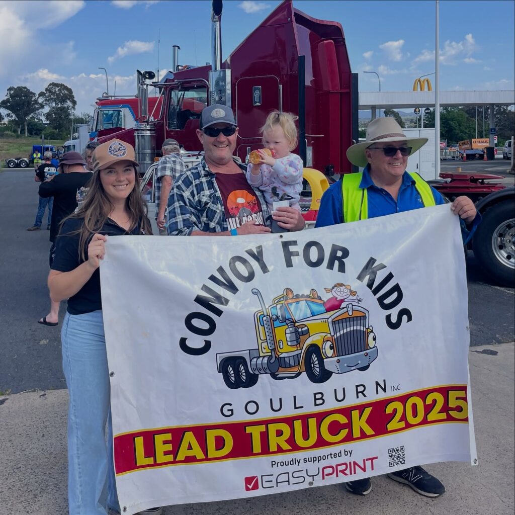 Trucking with CJ in Goulburn Charity for Kids